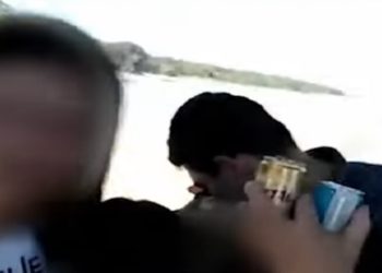 Vídeo mostra Rosinaldo beija a cabeça da menina e a filmagem, que era feita pela esposa de Rosinaldo, termina - (CREDITO: CAMPO GRANDE NEWS)