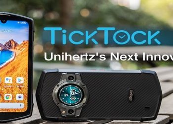 Smartphone Tick Tock 5 g com tela na traseira