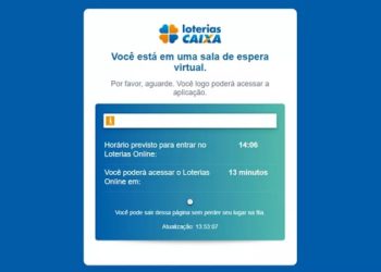 A fila virtual do site e aplicativo para apostas da Mega da Virada rendeu vários memes nas redes sociais.