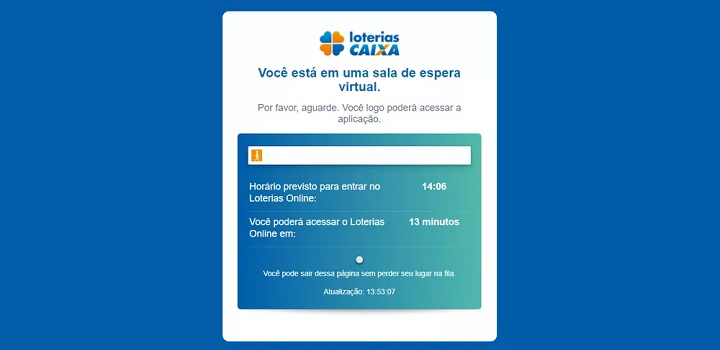 A fila virtual do site e aplicativo para apostas da Mega da Virada rendeu vários memes nas redes sociais.