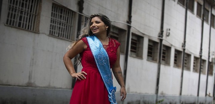 Talita Gomes Pereira, de 28 anos, foi a primeira colocada em um tradicional concurso de beleza realizado na penitenciária Talavera Bruce,