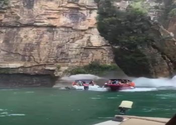 Pedra desliza sobre turistas em Capitólio: vítimas