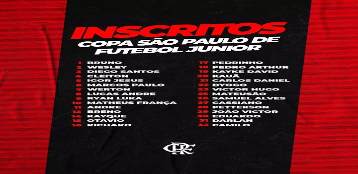 Flamengo é denunciado por prática homofóbica por não usar a camisa 24 na Copa SP de Jr.