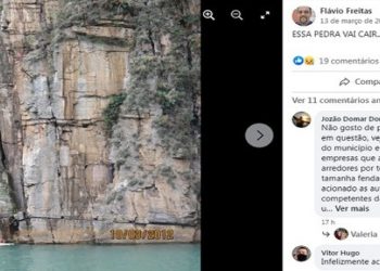 O médico Flávio Freitas, de 52 anos, passeava em seu barco pelo lago de Furnas, em Capitólio (MG), em 2012, quando se deparou com uma fratura chamativa em um dos cânions da região e resolveu fazer um registro. Em suas redes sociais, publicou na ocasião