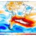 São esperadas marcas extremas de temperatura em grande parte da Argentina, no Uruguai, e no Sul do Brasil e Paraguai.