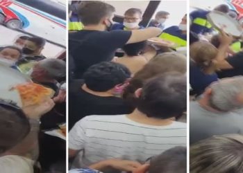 Passageiros brigam por pizza em ruzeiro