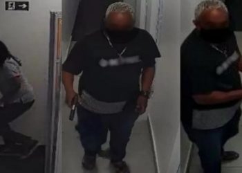 imagens mostram policial aposentado armado 'caçando' ex-mulher no trabalho após divórcio