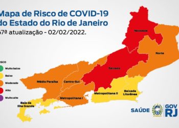 Risco de transmissão de Covid no RJ