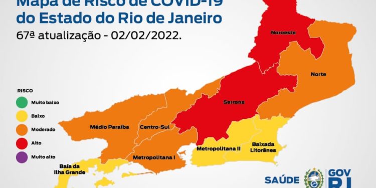 Risco de transmissão de Covid no RJ