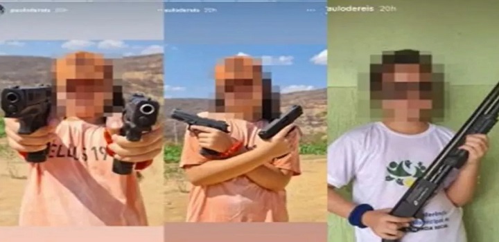 Filha de prefeito publica foto com armas nas redes sociais