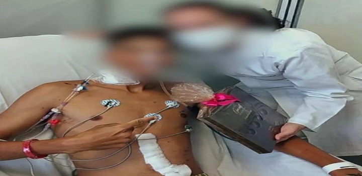 Jovem tem a barriga aberta após usar LSD e isenta namorada de culpa
