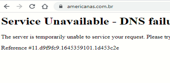Captura de tela do site "Americanas.com", às 09h20 deste domingo, dia 20 Foto: Arquivo