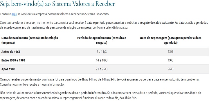 (Novo site do Sistema de Valores a Receber (Foto: Reprodução)