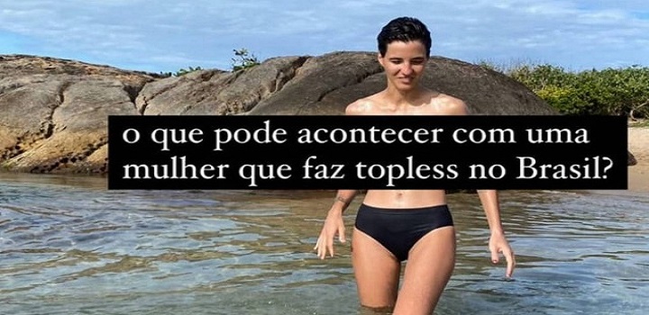 deputado estadual Carlos Minc (PSB) apresentou um projeto de lei para que o ato de ficar nu na parte de cima em áreas públicas não seja considerado "obsceno".