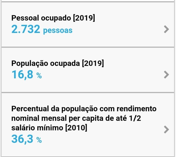 Dados do IBGE sobre Carapebus-RJ: Mais de 30% da população vivendo com meio salário mínimo