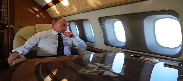 como é por dentro o avião presidencial de Vladimir Putin