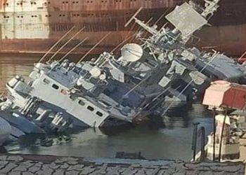 Navio de Guerra afundado na Ucrânia