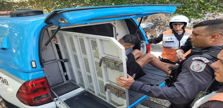 Ladrão de carro é preso dentro de armário na Lagoa após trocar tiros com PMs