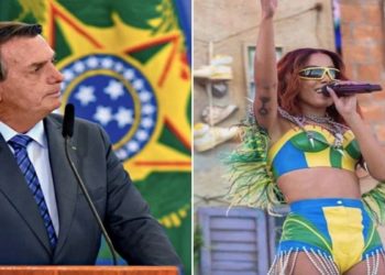 o presidente Jair Bolsonaro (PL) a ironizou Anitta neste sábado (16).
