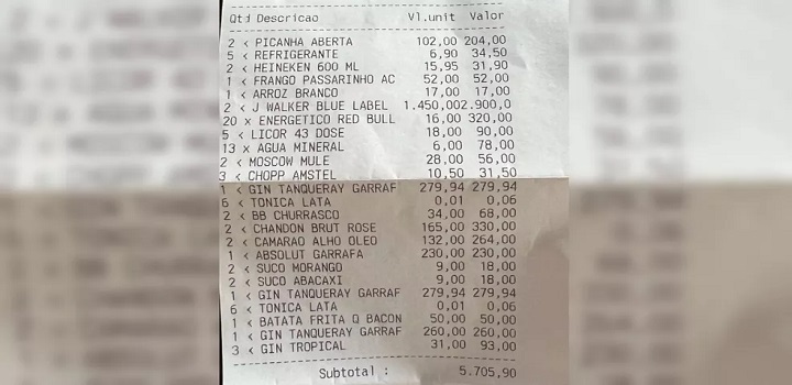 cliente dá calote em bar de goiânia e é preso