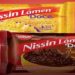 Miojo doce da Nissin sabor chocolate e beijinho