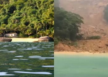 Praia de Itaguaçu soterrada