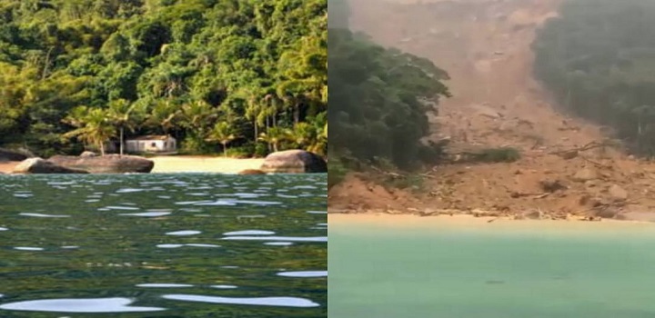 Praia de Itaguaçu soterrada
