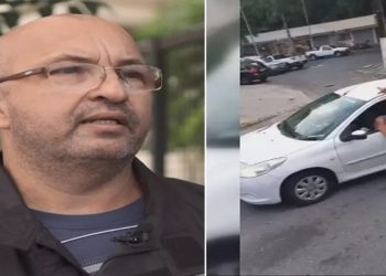 Motorista diz que quebrou o braço de idoso para se defender durante briga de trânsito em São Vicente — Foto: g1 Santos