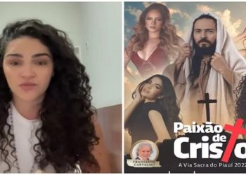 Atriz pede desculpas e fala sobre roupas de atrizes em cartaz da Paixão de Cristo: 'sem verba para o figurino'