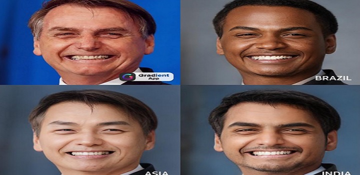 Bolsonaro posta montagens como negro e asiático: 'Nossa maior virtude é a união'