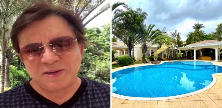 Chitãozinho coloca mansão à venda; ele mora na casa ao lado da esposa e do filho,