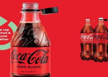 Nova tampa das garrafas de coca cola