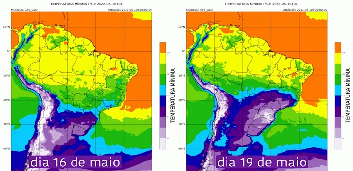 Brasil enfrentará onda de frio