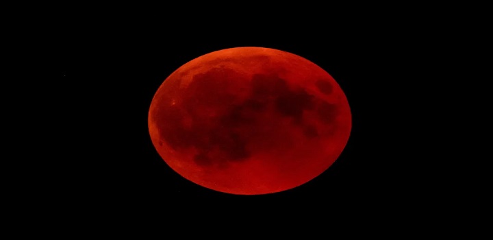 Melhor horário para ver lua de sangue, eclipse da lua