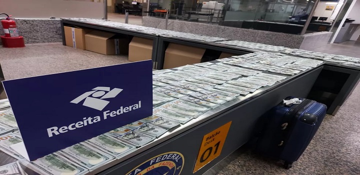 Homem apreendido com US$ 500 mil em Guarulhos