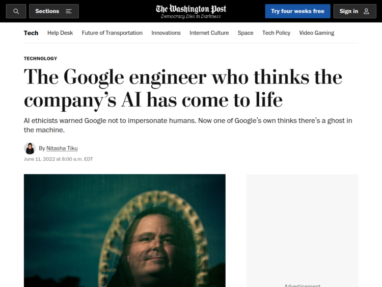 IA: O engenheiro do Google falou sobre o projeto que desenvolveu senciencia