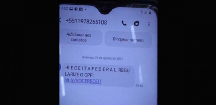 Saiba sobre o golpe do CPF; Receita Federal alerta para golpe da regularização do CPF por SMS