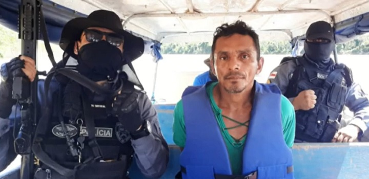homem suspeito de envolvimento no desaparecimento do indigenista Bruno Pereira e do jornalista inglês Dom Phillips foi preso pela Polícia Militar, no Amazonas,