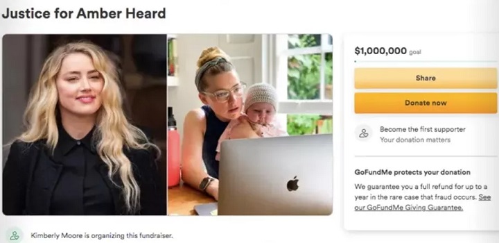 Saiba sobre a campanha falsa que arrecada dinheiro para amber Heard
