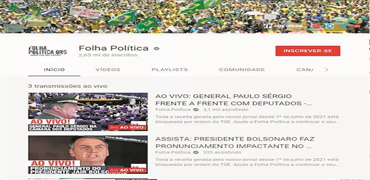 Youtube apaga fake news sobre fraude nas eleições