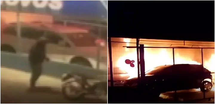 VEJA O VÍDEO EM QUE HOMEM EXPLODE CARROS EM CAMPINAS