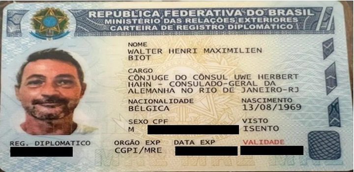 Walter Henri Maximilien, marido do cônsul da Alemanha Uwe Herbert Hanh — Foto: Reprodução