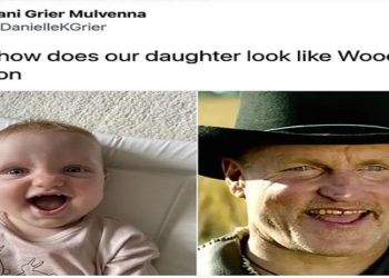 Bebê que se parece com Woody Harrelson