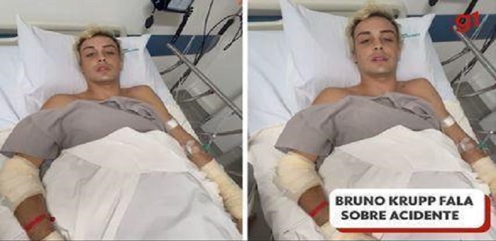 Funcionários de hospital onde Bruno Krupp ficou internado relatam que modelo foi 'rude' e 'agressivo'