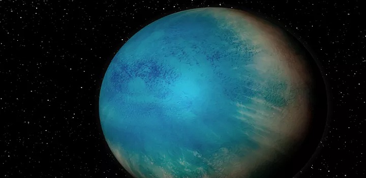 Planetaextraterrestre formado por agua