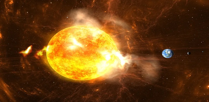 Terra atingida por tempestade solar