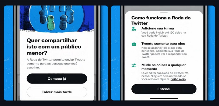 Twitter posts apenas para melhores amigos