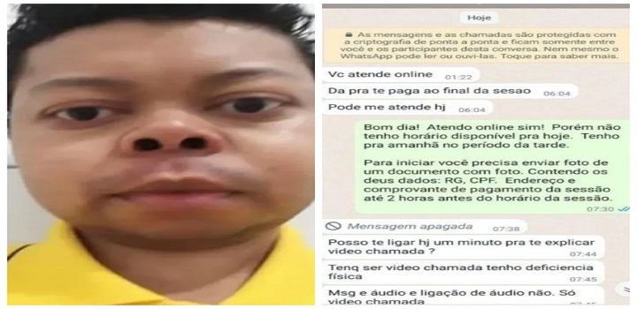 homem suspeito de assediar psicologas