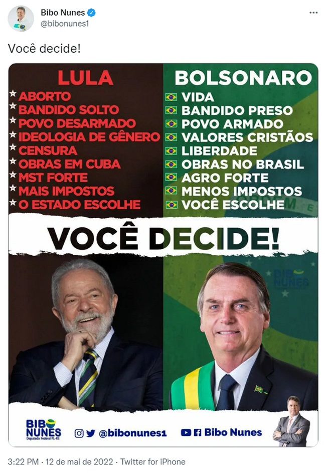 Arte com mesmo teor de outdoors espalhados pelo Brasil — Foto: Reprodução