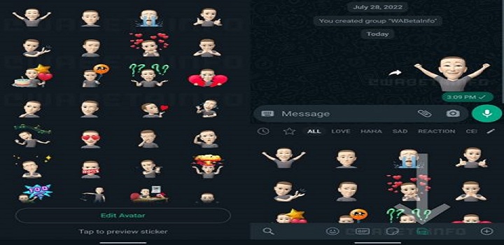 como criar avatar no whatsapp